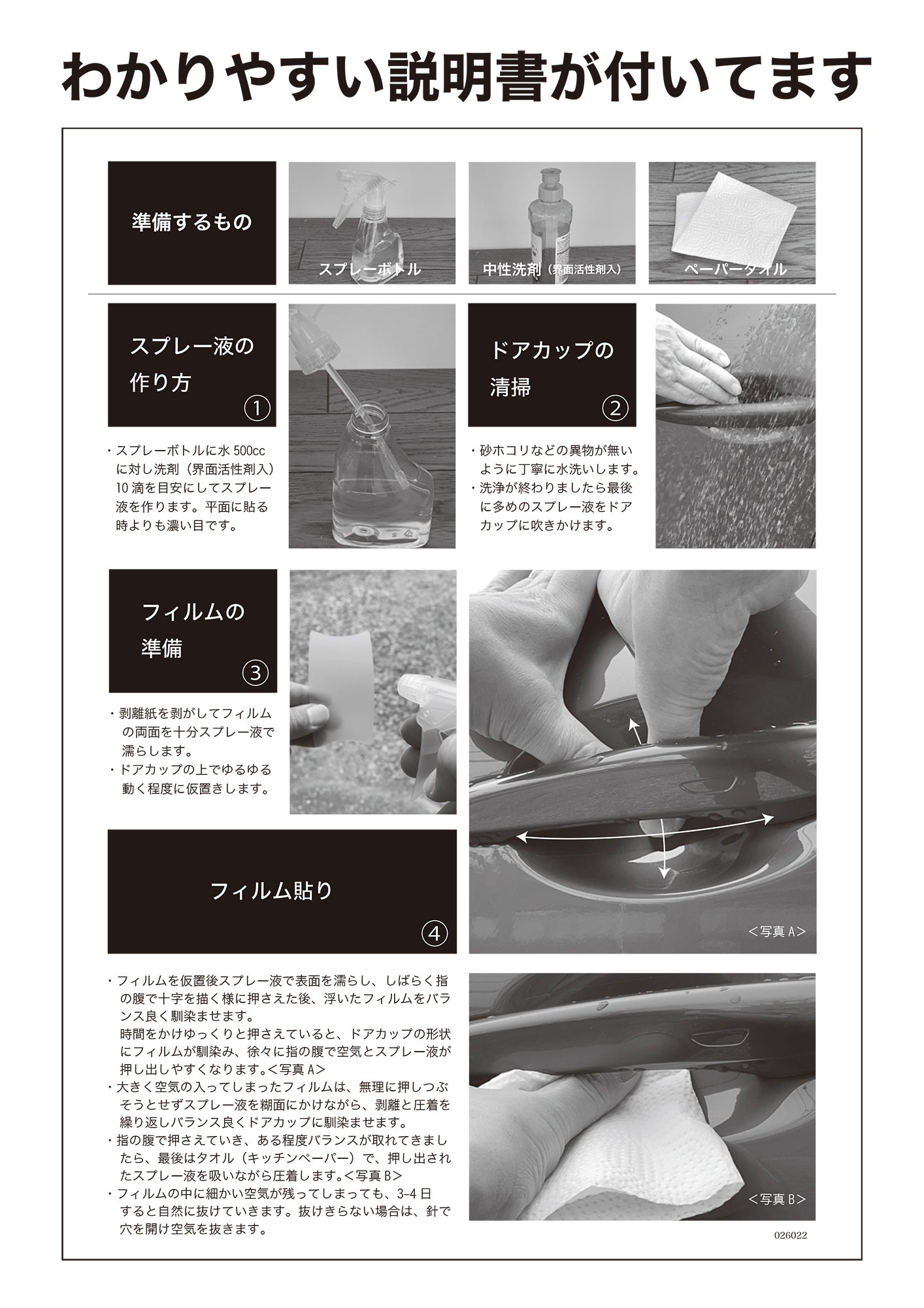 Protecs ドアハンドルプロテクター プロテクションフィルム ドアキズ防止 Slimタイプ (キズ自己修復 10年耐久)